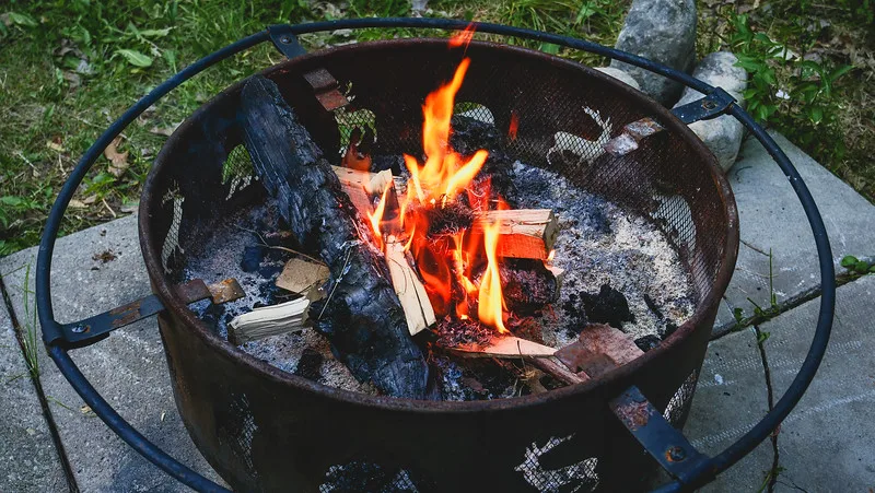 This tiny home in Toronto had a fire pit for barbecuing or roasting marshmallows This tiny home in Toronto had a fire pit for barbecuing or roasting marshmallows