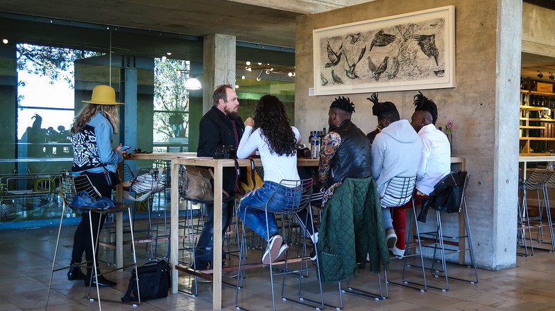 Tokara Wine Estate with comfortable places to lounge and hang out in Stellenbosch, South Africa 