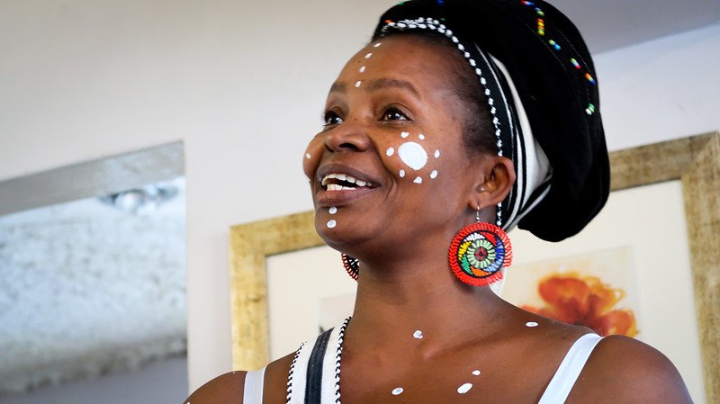 Traditional Xhosa meal at Nocawe's home in Kayamandi with our charismatic host making us feel like we were longtime friends