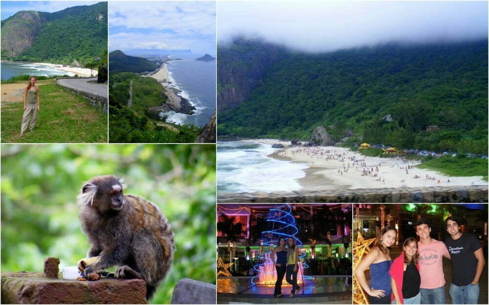 Traveling in Brazil in the past as a teenager enjoying natural scenery and hanging out with family and friends in an urban setting 