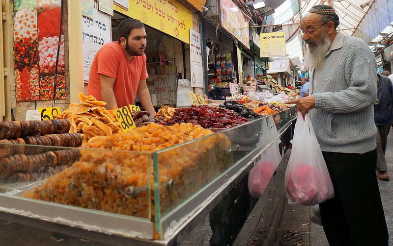 Typical market scene in Jerusalem, Israel 