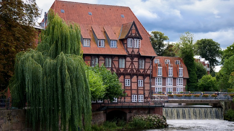 Typical scene in Luneburg, Germany 