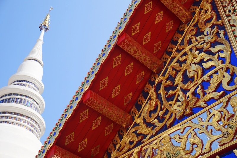 Vantage point from Wat Suan Dok temple in Chiang Mai, Thailand 