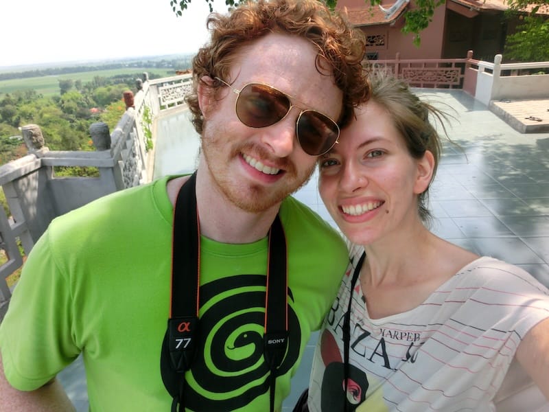Very sweaty Nomadic Samuel and That Backpacker Audrey Bergner on a Mekong Delta Tour in Vietnam Very sweaty Nomadic Samuel and That Backpacker Audrey Bergner on a Mekong Delta Tour in Vietnam