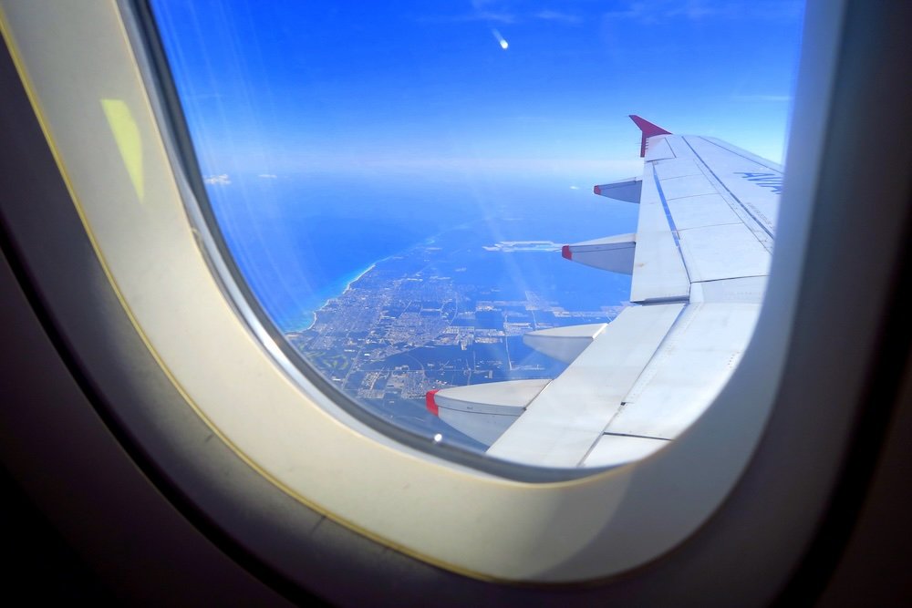 Views from our airplane window as we are approaching Mexico 
