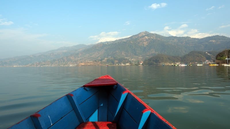 Views from our boat tour in Pokhara, Nepal