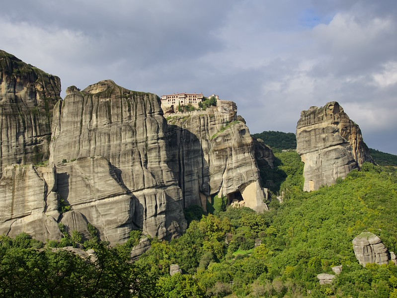 Views from the monk jail in Meteora, Greece of the imposing landscapes that make this place just so special and unique 