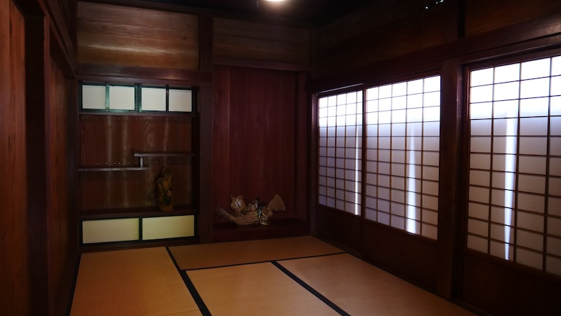 Views inside the Japanese farmhouse in Shirakawa village located in Japan Views inside the Japanese farmhouse in Shirakawa village located in Japan