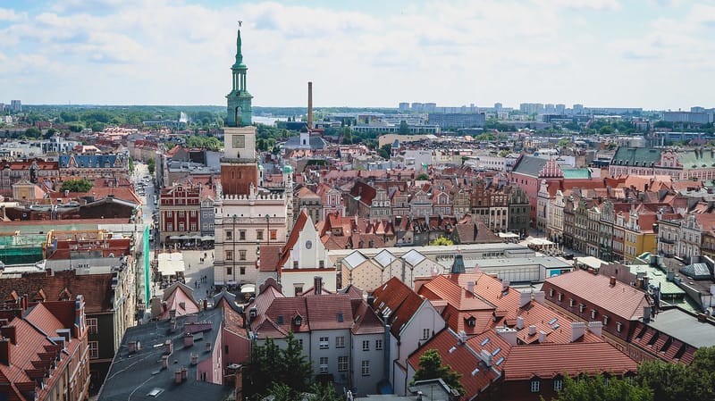 Views of Poznan from the Royal Castle high vantage point views in Poland Views of Poznan from the Royal Castle high vantage point views in Poland