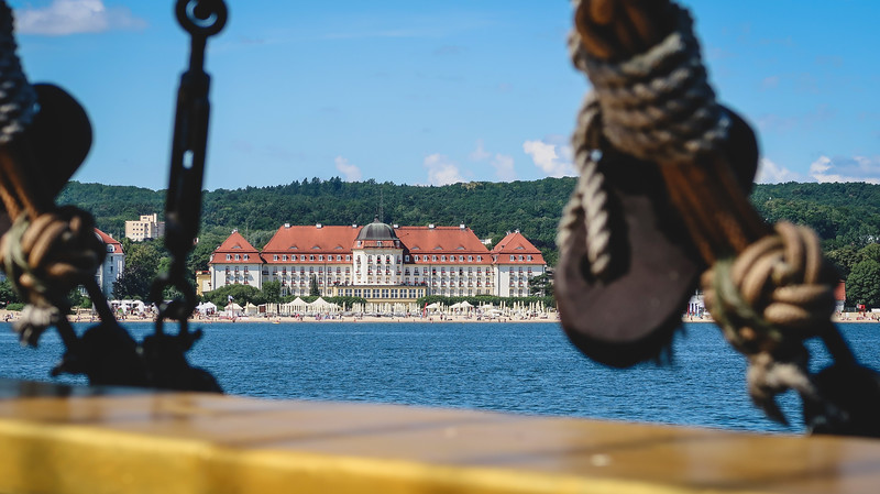Views of the town from the harbour cruise in Sopot as witnessed from the deck in Poland