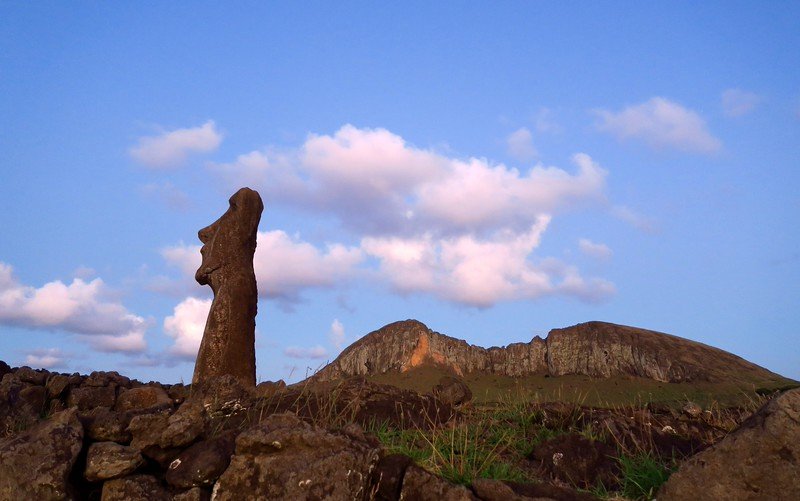 Visiting Ahu Tongariki on Easter Island from a distinct vantage point 