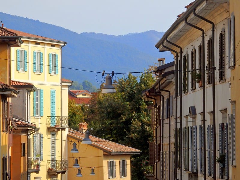 Visiting Bergamo in Italy with views of the city 