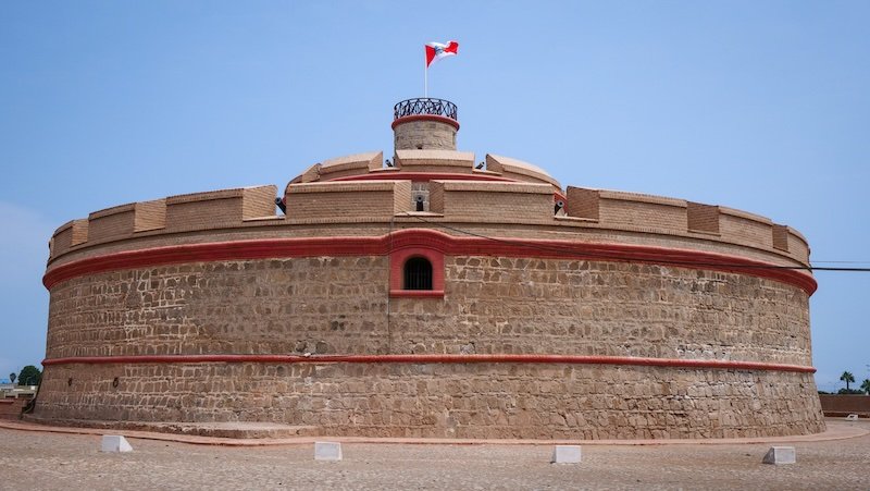 Visiting forts and coastal military defence sites in Callao, Lima, Peru 