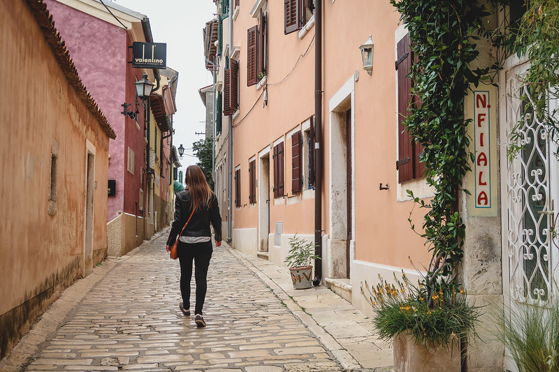 Visiting Rovinj in one day was a lot of fun with That Backpacker Audrey Bergner leading the way down cobblestone streets in Croatia 