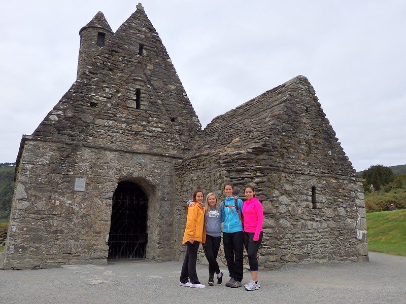 Visiting the monastic ruins in Glendalough on our Ireland road trip with the friends and family of That Backpacker Audrey Bergner