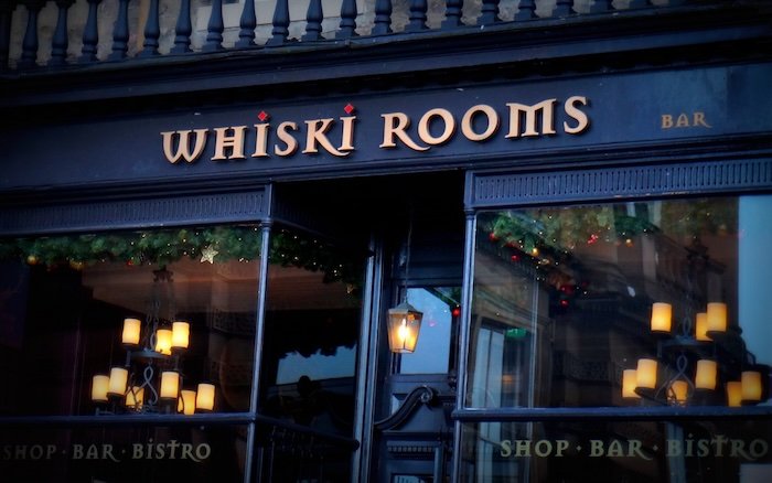 Warming up at Whiski Rooms in Edinburgh, Scotland 