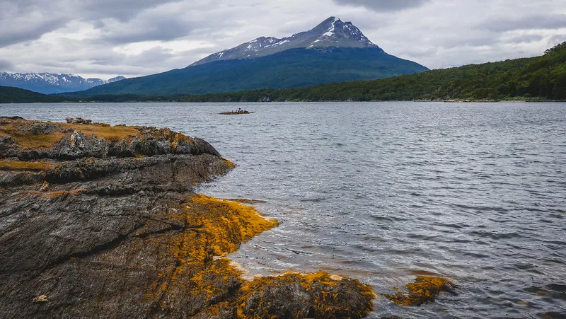 Waterfront views on coastal hike in Tierra del Fuego National Park Waterfront views on coastal hike in Tierra del Fuego National Park