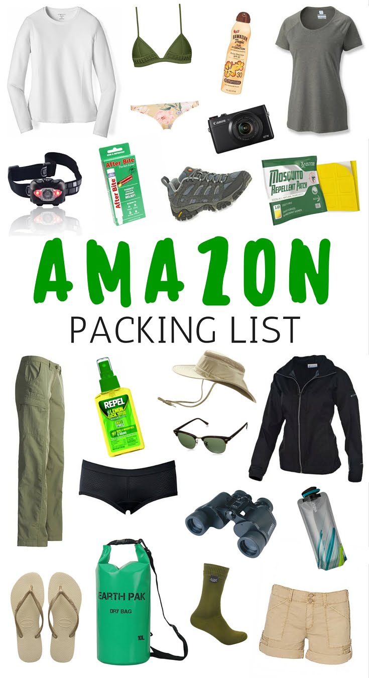 What to pack for the Amazon | Total Travel Packing List from clothes to accessories to gadgets and everything else 