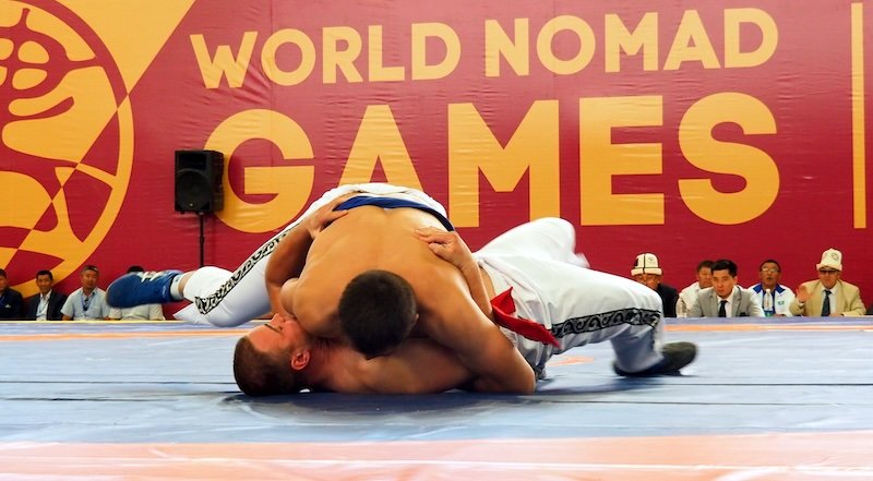 Wrestling at the World Nomad Games in Kyrgyzstan 
