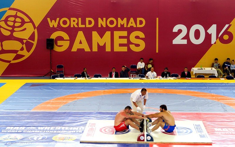 Wrestling is one of the main sports at the World Nomad Games as the event and competition was held inside the main sporting complex in Kyrgyzstan 