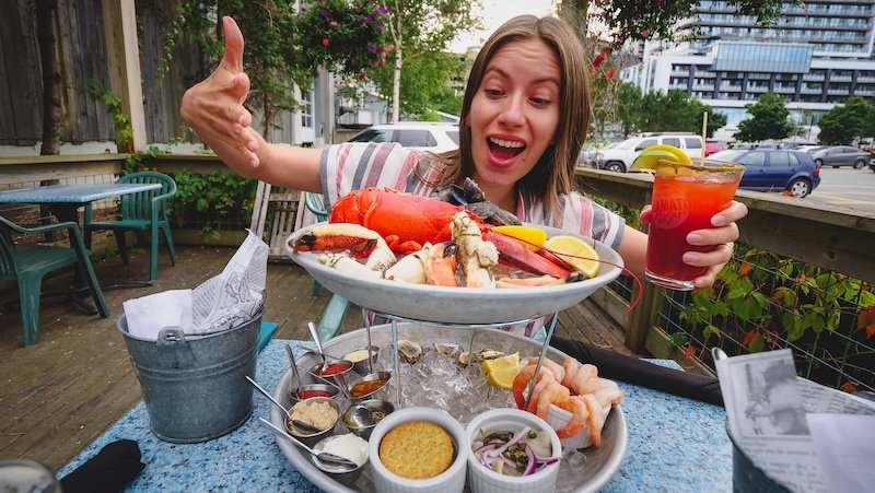 Yo check out the incredible assorted seafood on offer in Halifax, Nova Scotia, Canada as presented by That Backpacker Audrey Bergner 