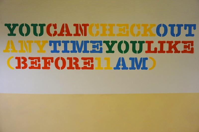 You Can Check Out Anytime You Like Before 11 AM at Abraham Hostel 