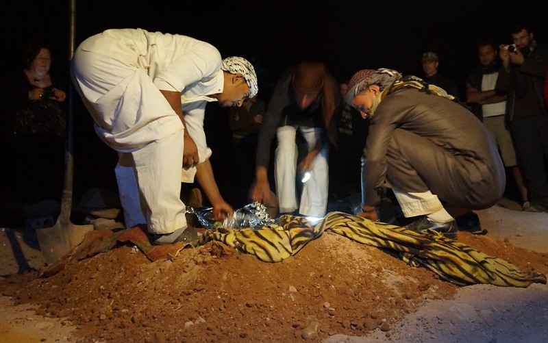 Zarb is a barbecue cooked in a coal oven in the sand and true and immersive Bedouin experience we had during our time in Wadi Rum, Jordan